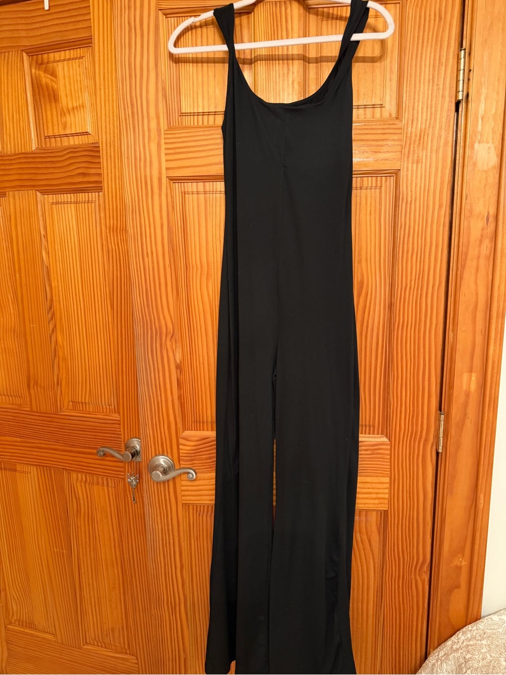 SHEIN Black Wide-Leg Sleeveless Jumpsuit